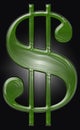 Dollar Symbol (Green on Black)