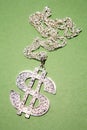 Dollar symbol necklace Royalty Free Stock Photo