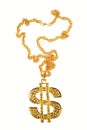 Dollar symbol necklace Royalty Free Stock Photo