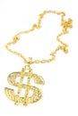 Dollar symbol necklace Royalty Free Stock Photo