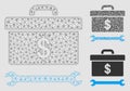Dollar Toolbox Vector Mesh Network Model and Triangle Mosaic Icon Royalty Free Stock Photo