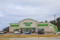 Dollar Tree retail store exterior and parked cars Royalty Free Stock Photo