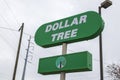 Dollar Tree retail store street sign Royalty Free Stock Photo