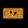 dollar usd neon glow icon illustration Royalty Free Stock Photo