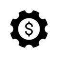 Dollar vector glyph flat icon Royalty Free Stock Photo