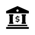 Dollar vector glyph flat icon Royalty Free Stock Photo