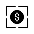 Dollar  vector glyph flat icon Royalty Free Stock Photo