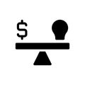 Dollar  vector glyph flat icon Royalty Free Stock Photo