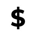 Dollar vectpr icon. money illustration symbol. currency sign or logo. Royalty Free Stock Photo