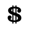 Dollar vectpr icon. money illustration symbol. currency sign or logo. Royalty Free Stock Photo