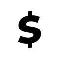 Dollar vectpr icon. money illustration symbol. currency sign or logo. Royalty Free Stock Photo