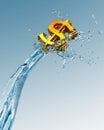 Dollar on wave Royalty Free Stock Photo