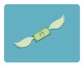 Dollar wings icon