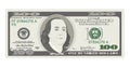 100 Dollars Banknote, bill one hundred dollars, american president Benjamin Franklin