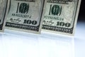 Dollars banknotes. American Dollars Cash Money. One Hundred Dollar Banknotes