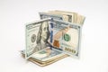 Dollars bills isolated Royalty Free Stock Photo