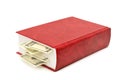 Dollars in book Royalty Free Stock Photo