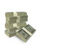Dollars buddles isolated in white background Royalty Free Stock Photo