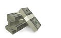 Dollars buddles isolated in white background Royalty Free Stock Photo