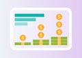 Rising Money, Dollar and Coin Graph Report Vector