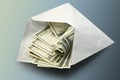 Dollars in envelope Royalty Free Stock Photo