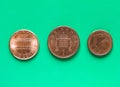 Dollars, Euro and Pounds - 1 Cent, 1 Penny