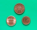 Dollars, Euro and Pounds - 1 Cent, 1 Penny