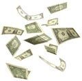 Dollars fall Royalty Free Stock Photo