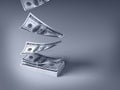 Dollars falling down Royalty Free Stock Photo