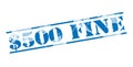 500 dollars fine blue stamp Royalty Free Stock Photo