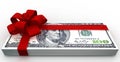 Dollars gift pack Royalty Free Stock Photo