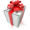 Dollars gift pack Royalty Free Stock Photo