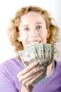 Dollars in Hand Royalty Free Stock Photo