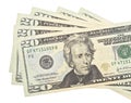 Twenty Dollars isolated on the white Royalty Free Stock Photo