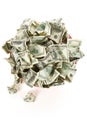 Dollars in Red Garbage Can Royalty Free Stock Photo