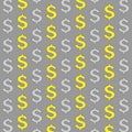 Dollars sign gold and silver patterns