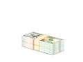100 dollars,stack of bundles of 100 US dollars 2013 Royalty Free Stock Photo