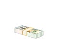 100 dollars,stack of bundles of 100 US dollars 2013 Royalty Free Stock Photo