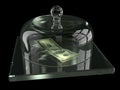Dollars under the glass cover Royalty Free Stock Photo