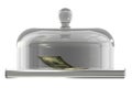 Dollars under the glass cover Royalty Free Stock Photo