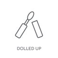 dolled up linear icon. Modern outline dolled up logo concept on Royalty Free Stock Photo