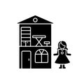 Dollhouse black glyph icon