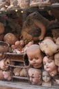 Dolls on a display in rome, italy