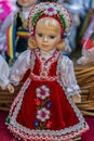 Dolls dressed in traditional Hungarian folk costumes Royalty Free Stock Photo