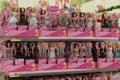 Dolls on supermarket shelves