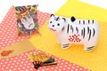 Dolls of Tora Tiger. Japanese new year object