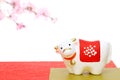 Dolls of Usi Cow. Japanese new year object