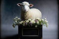 Dolly the sheep being cloned as an example Royalty Free Stock Photo