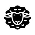 Dolly sheep clone glyph icon vector illustration