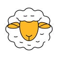 dolly sheep clone icon color illustration